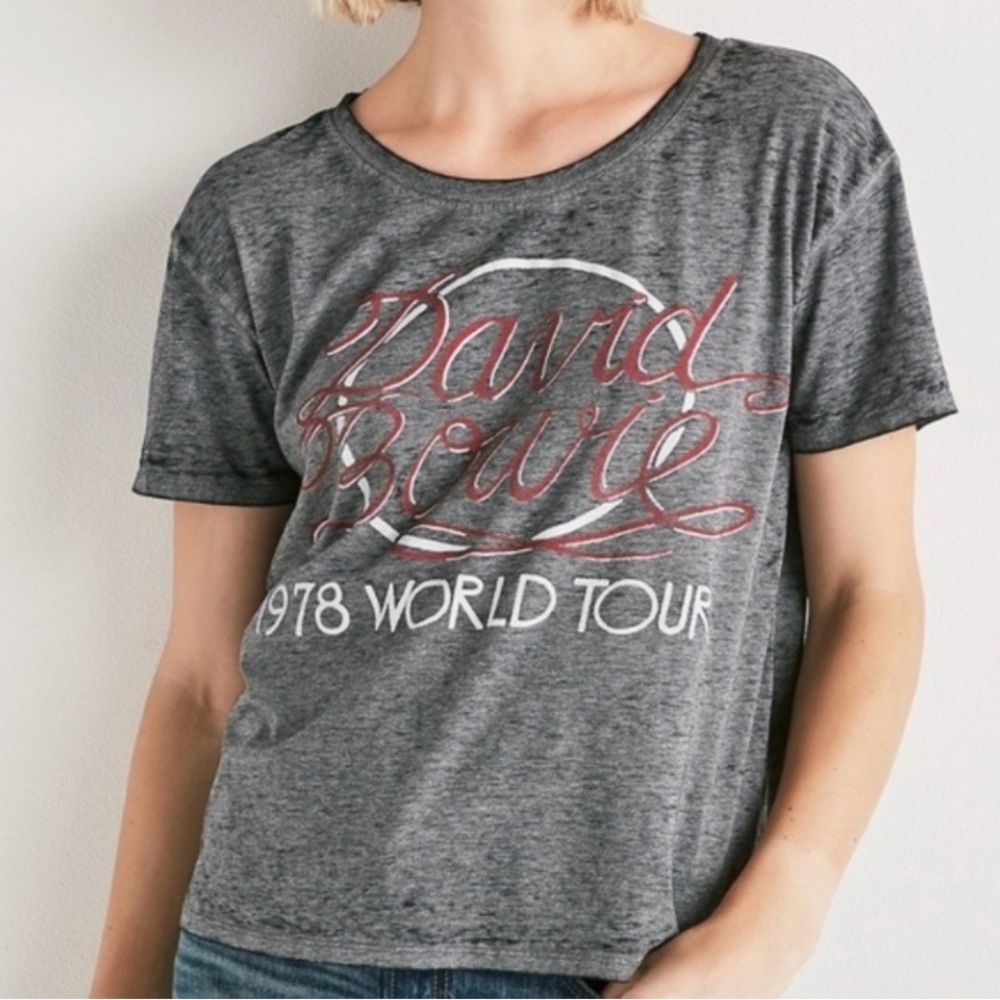 NWT Lucky Brand David Bowie 1978 World Tour T-Shirt sz S/P
